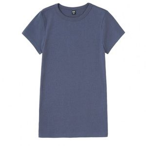Uniqlo blue short sleeve rubbed tee new NWT top